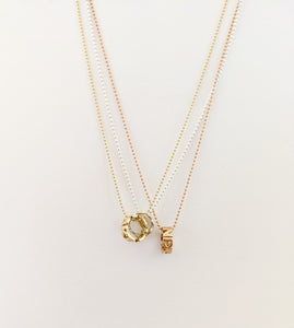 Reminder charm necklace in pink gold