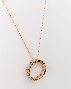 LOVE necklace in 14k pink gold