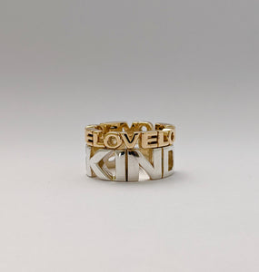 LOVE ring in 14k yellow gold