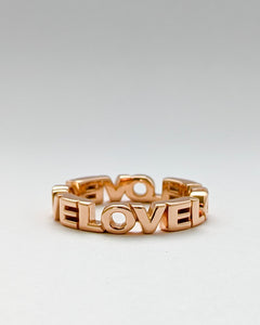 LOVE ring in 14k pink gold