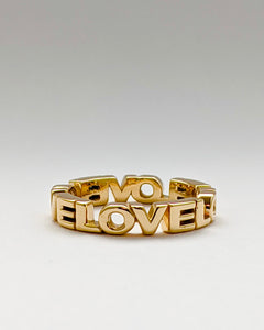 LOVE ring in 14k yellow gold